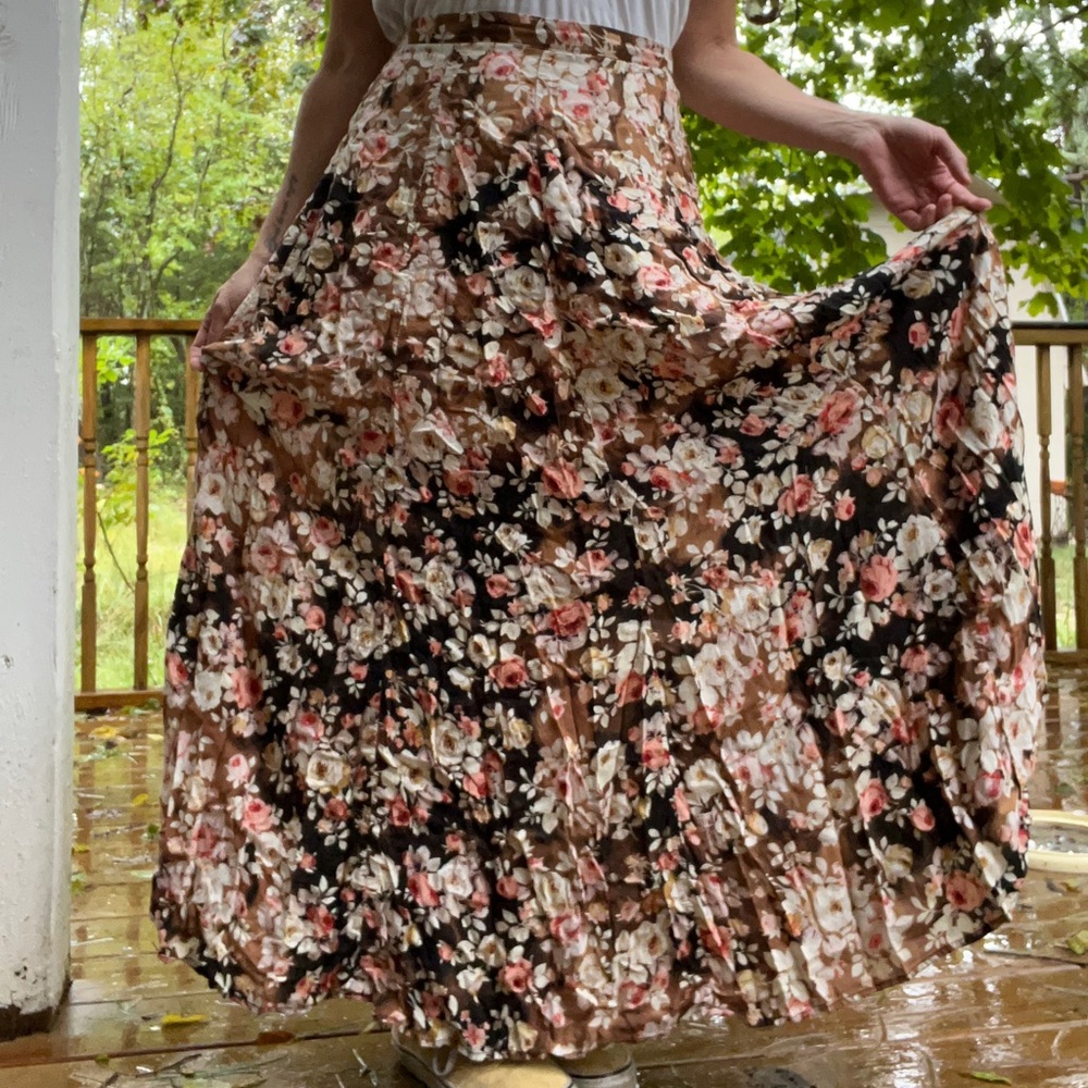 Urban renewal floral maxi skirt